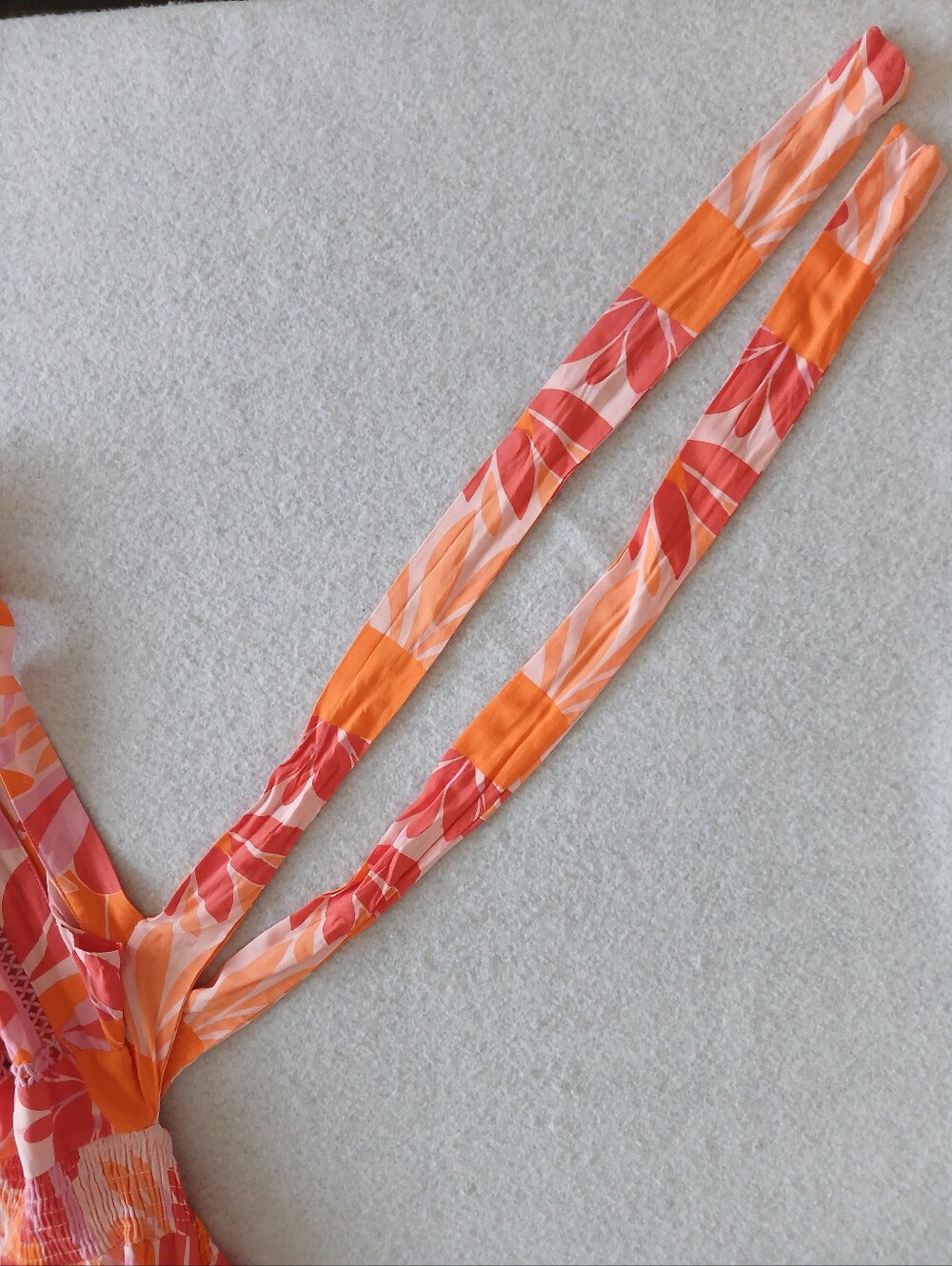 Abel The Label Rumi Maxi Dress in Orange and Pink Tropical Floral Anthropologie - Picture 9 of 15
